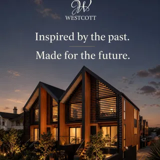 Westcott Developments post: Inspired by the past. Made for the future.: new homes photographed at dusk